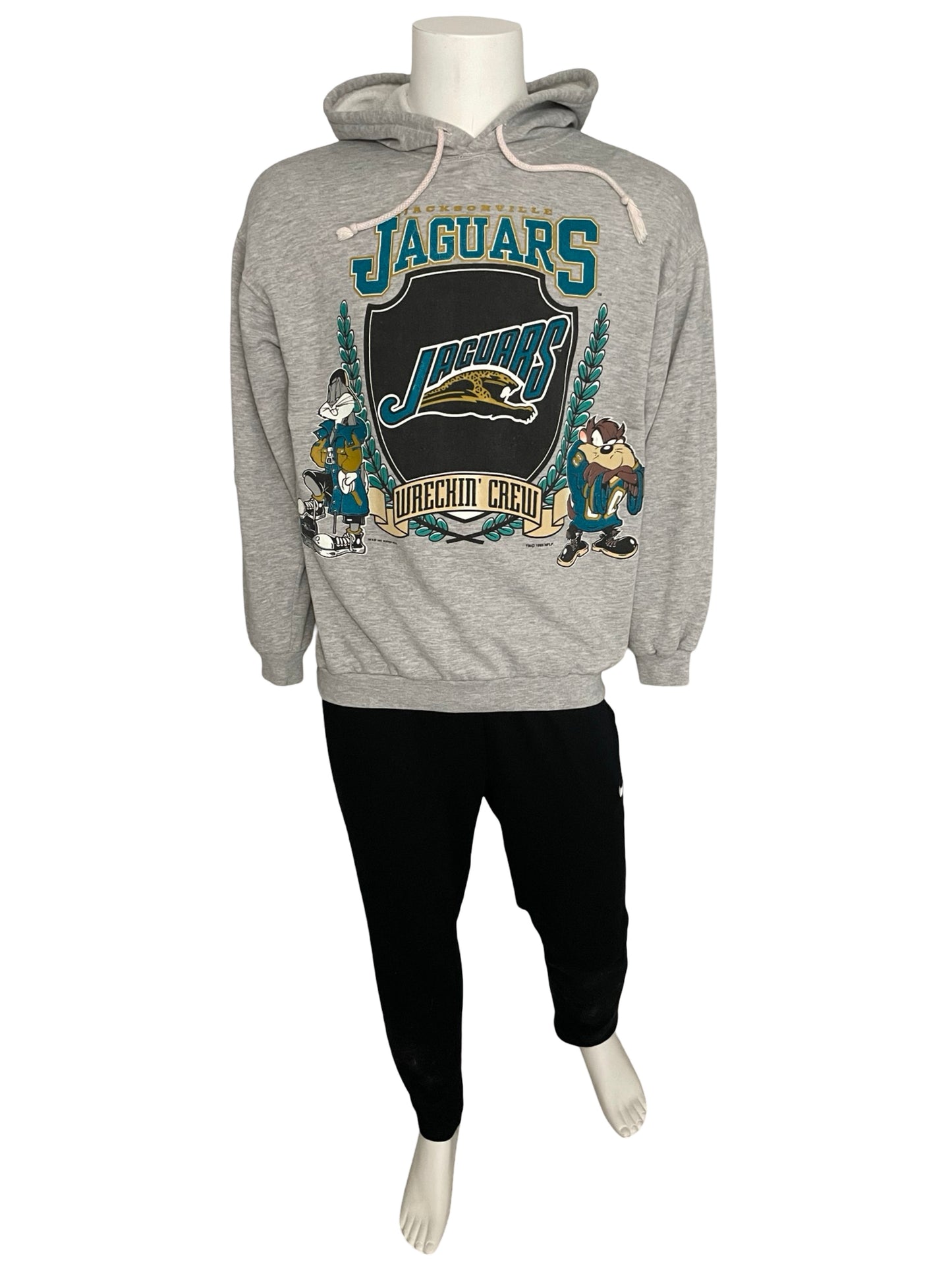 Vintage Jacksonville Jaguars 1993 LOONEY TUNES hoodie size MEDIUM