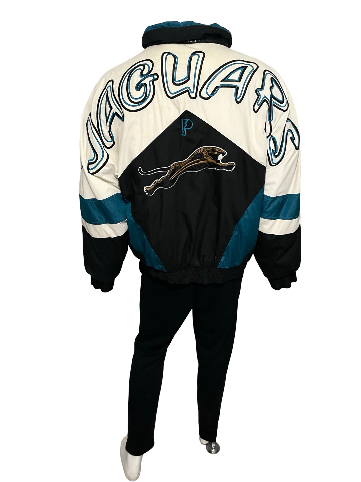 Vintage Jacksonville Jaguars banned logo PRO PLAYER by Daniel Young jacket size LARGE