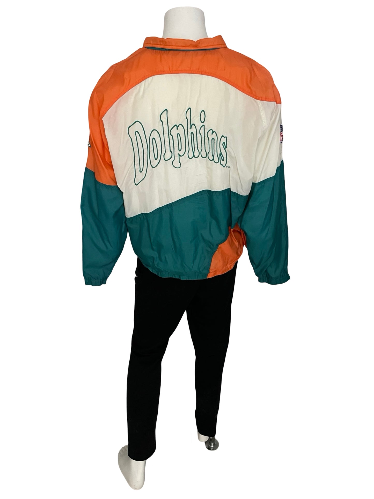 Vintage Miami Dolphins APEX windbreaker jacket size LARGE