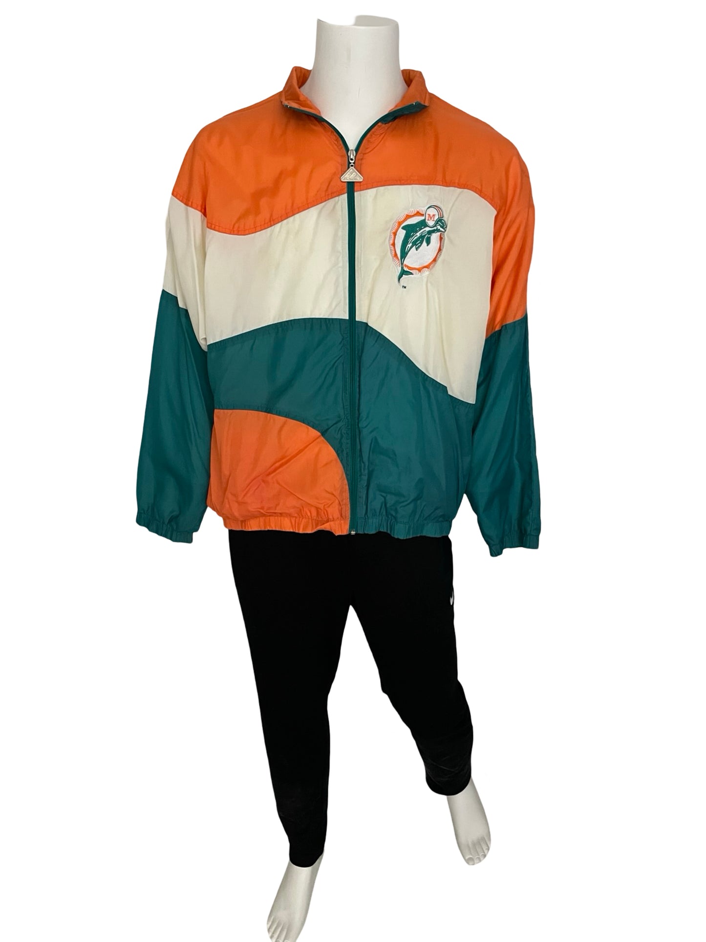 Vintage Miami Dolphins APEX windbreaker jacket size LARGE