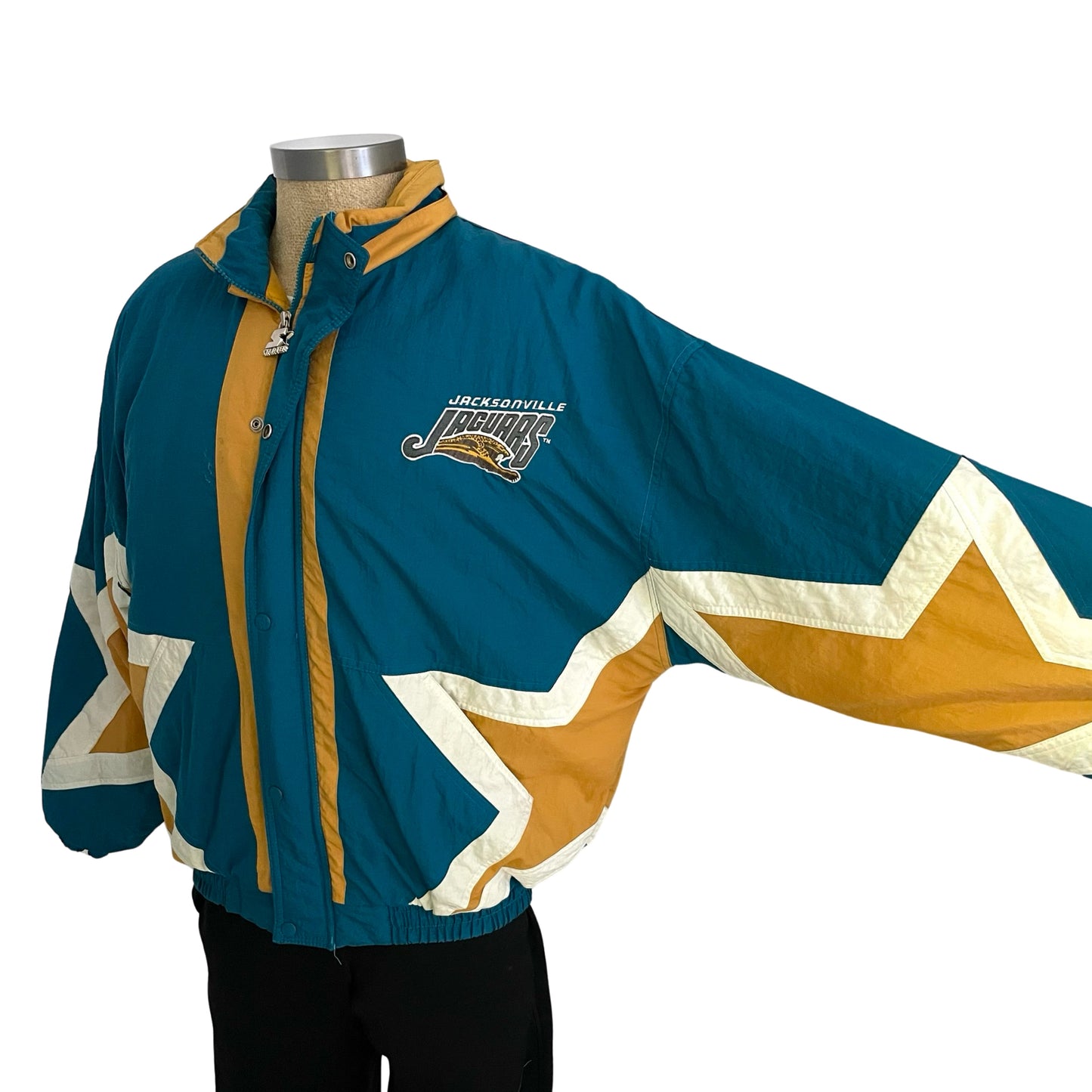 Vintage Jacksonville Jaguars banned logo STARTER jacket size LARGE