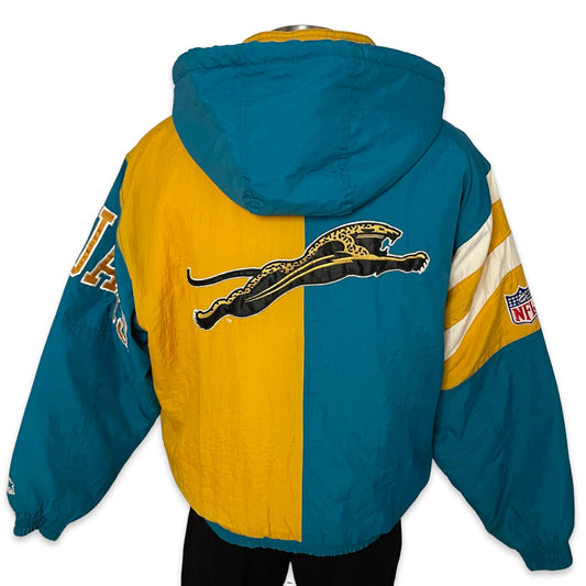 Vintage Jacksonville Jaguars STARTER banned logo split jacket size LARGE