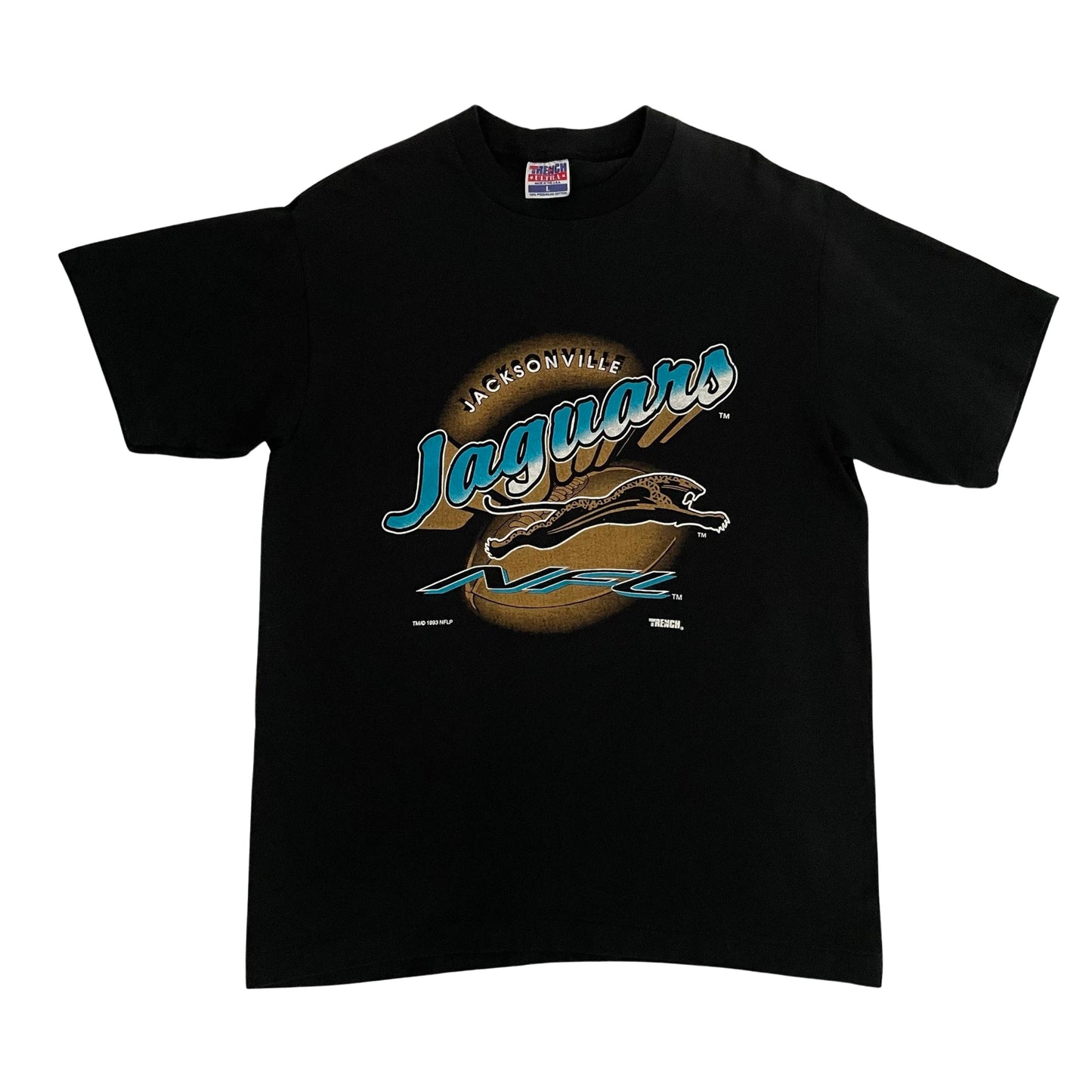 Vintage Jacksonville Jaguars 1993 banned logo shirt size LARGE