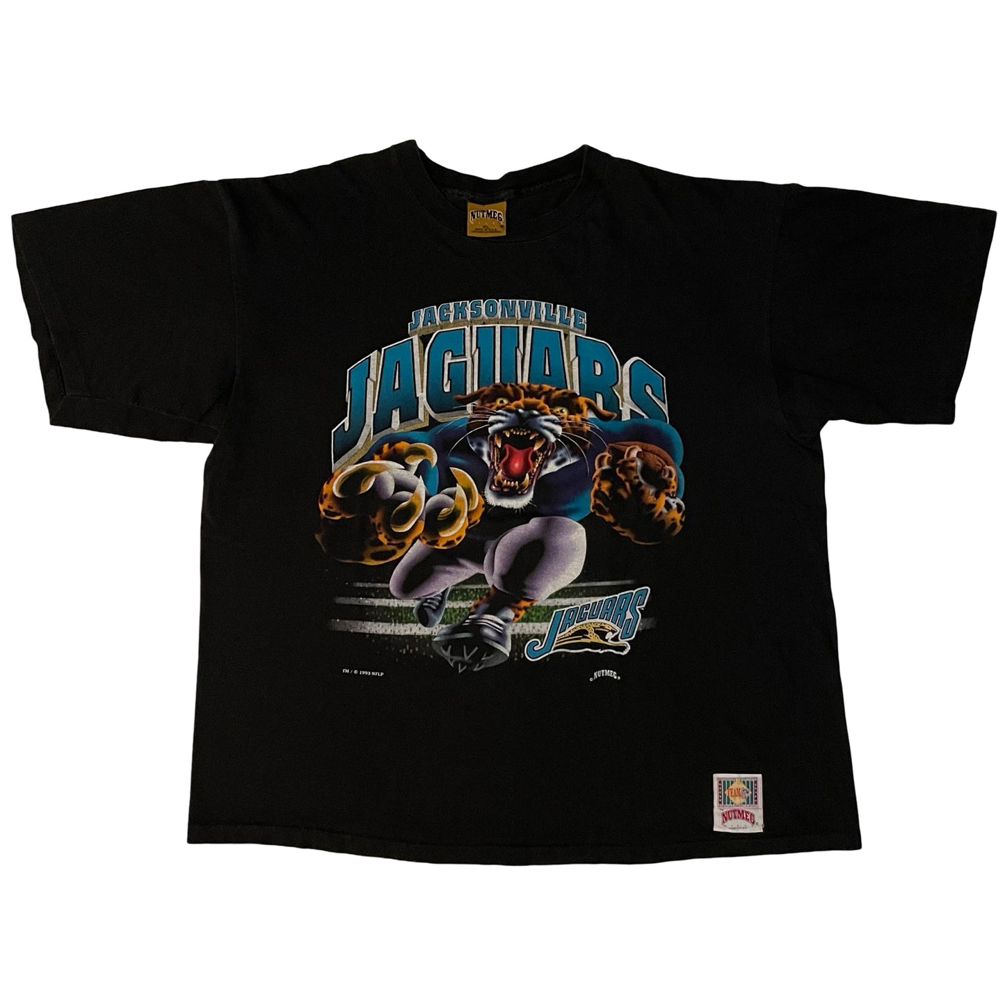 Vintage Jacksonville Jaguars 1993 banned logo NUTMEG shirt size XL