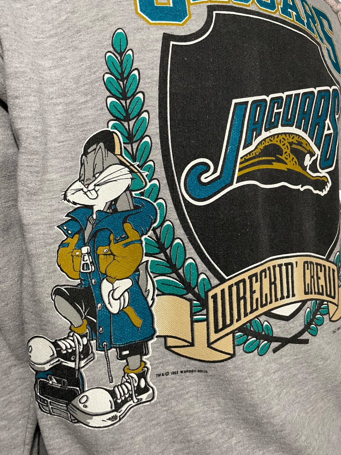 Vintage Jacksonville Jaguars 1993 LOONEY TUNES hoodie size MEDIUM