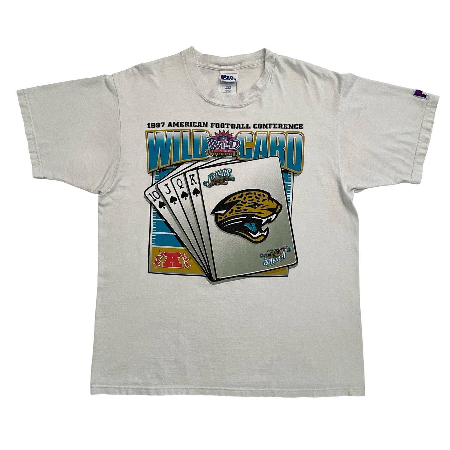 Vintage Jacksonville Jaguars 1997 PRO PLAYER Wild Card shirt size LARGE