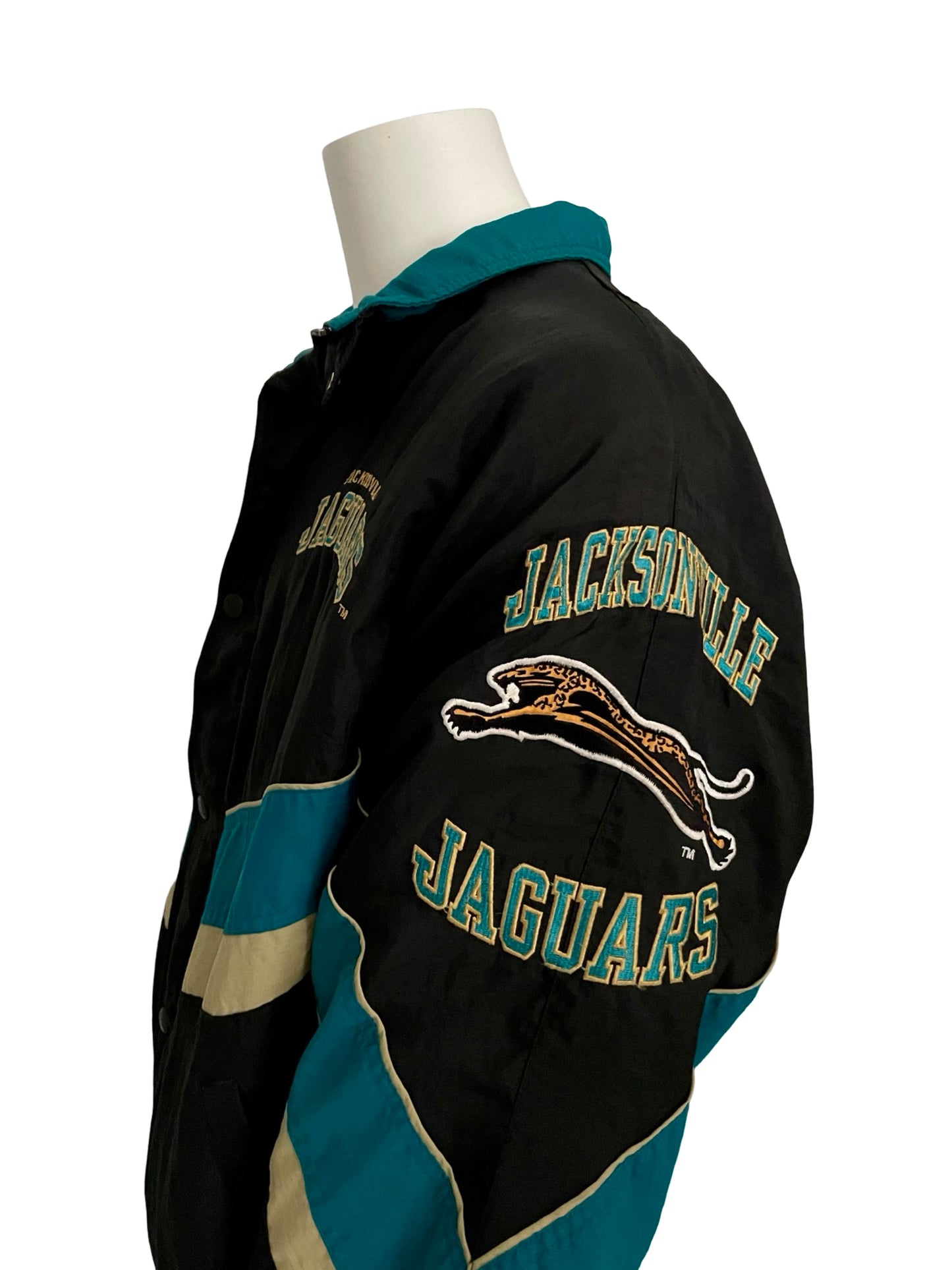 Vintage Jacksonville Jaguars banned logo STARTER jacket size XL