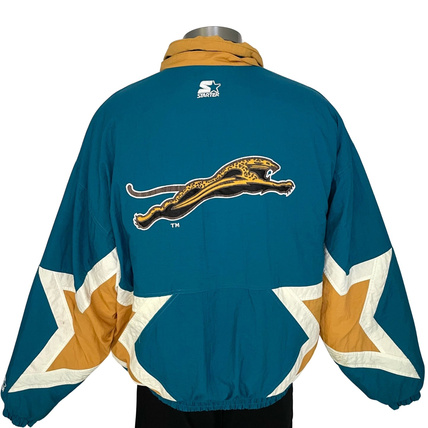 Vintage Jacksonville Jaguars banned logo STARTER jacket size LARGE