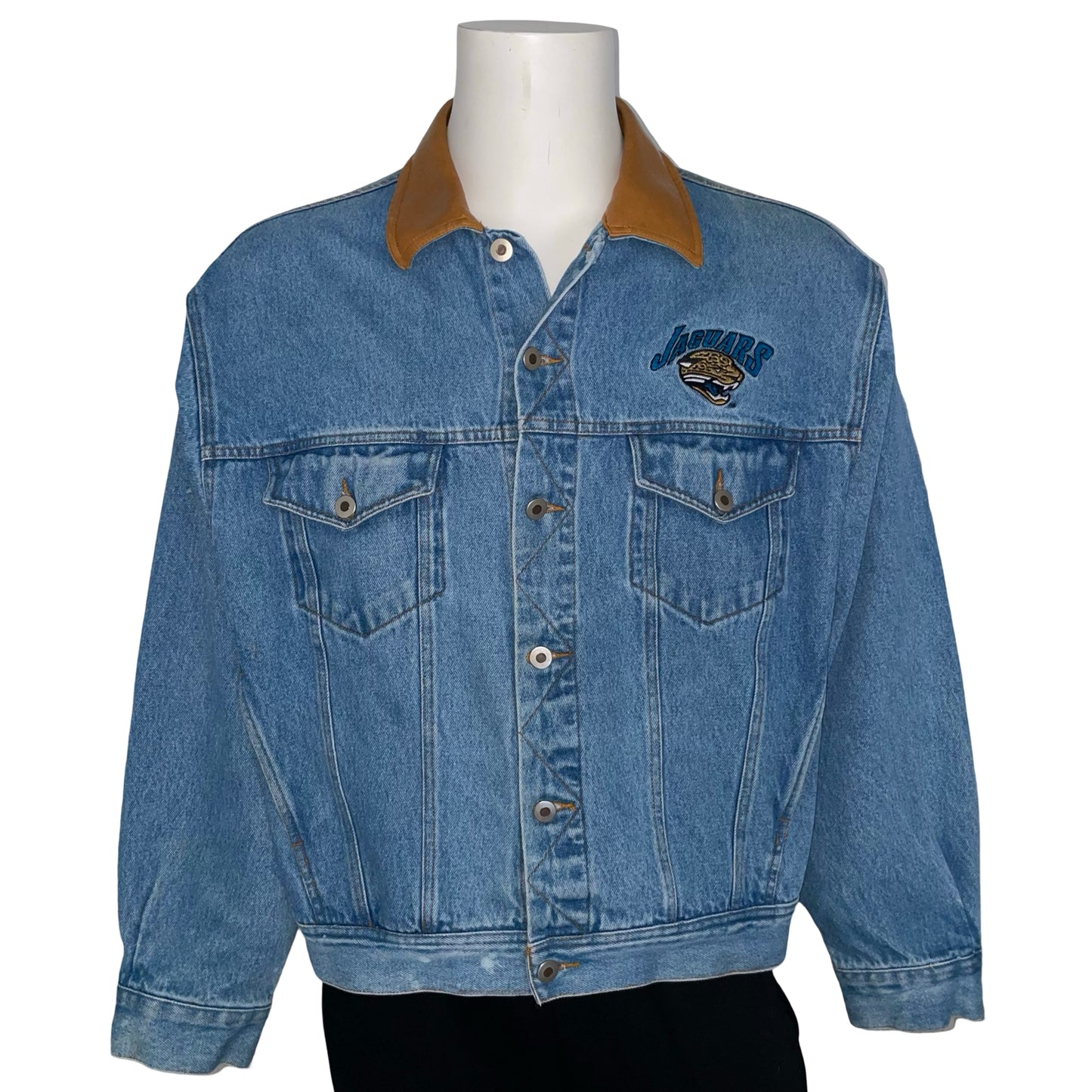 Vintage Jacksonville Jaguars denim jacket size LARGE