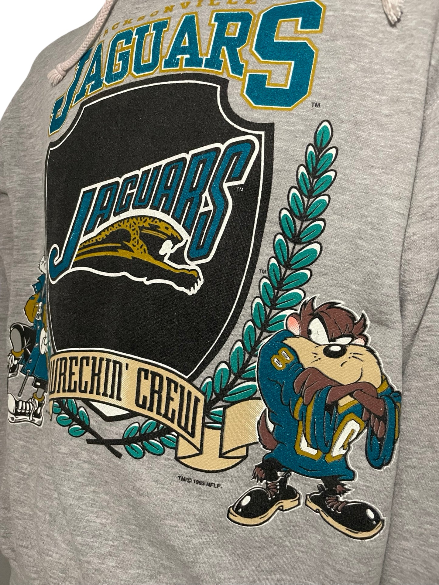 Vintage Jacksonville Jaguars 1993 LOONEY TUNES hoodie size MEDIUM