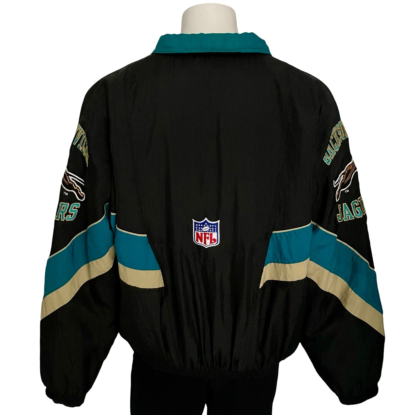 Vintage Jacksonville Jaguars banned logo STARTER jacket size XL