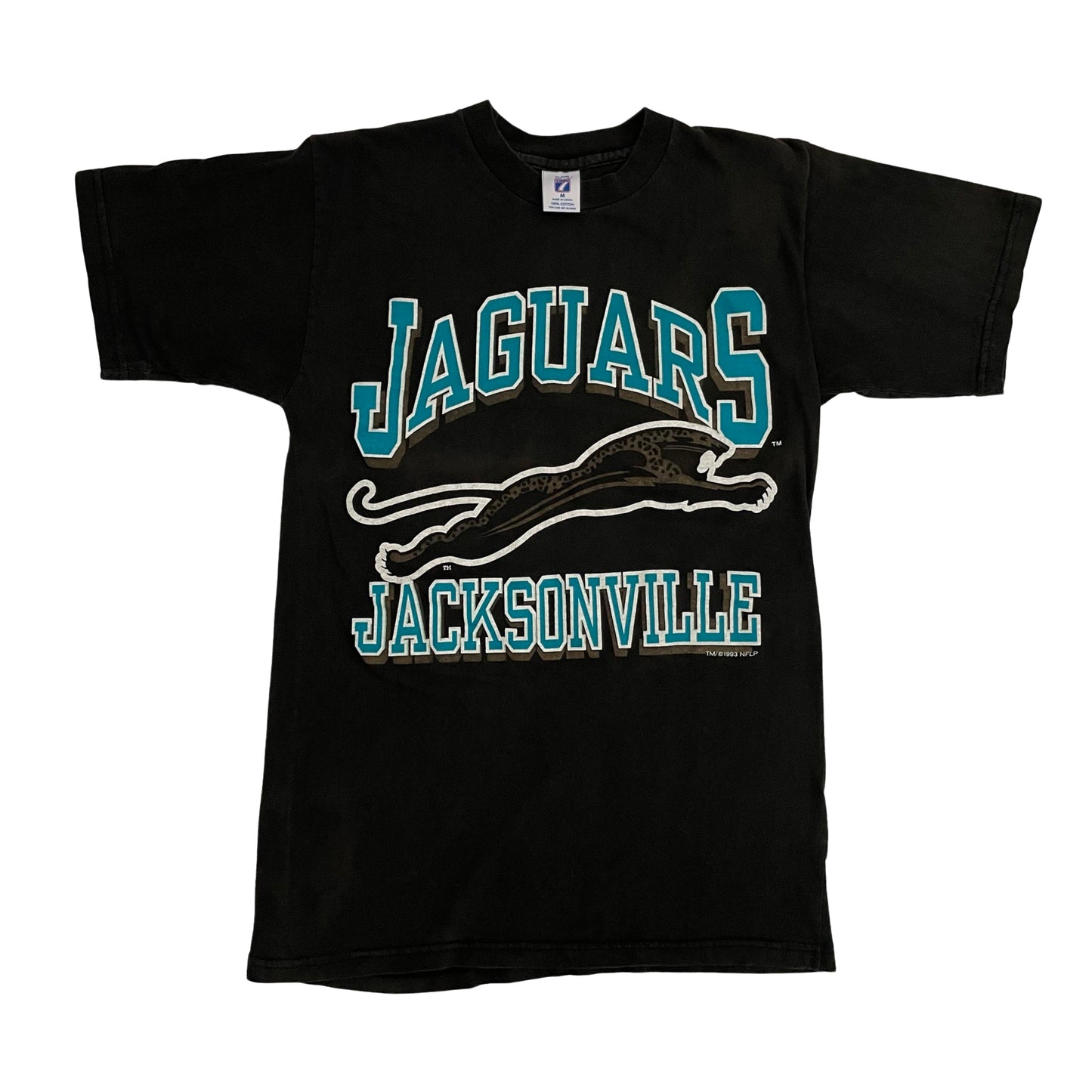Vintage Jacksonville Jaguars 1993 banned logo shirt size MEDIUM