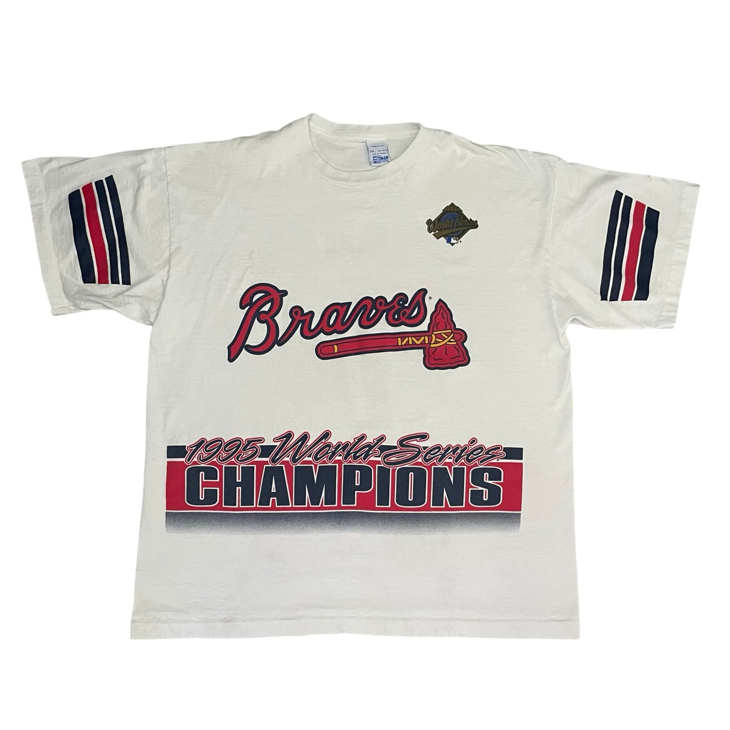 Vintage Atlanta Braves 1995 WS Champions AOP shirt size 2XL