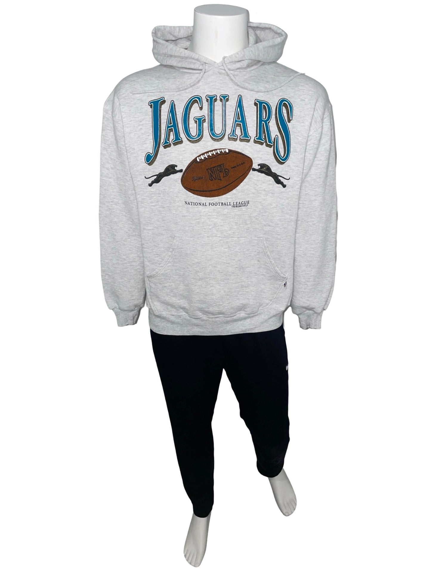 Vintage Jacksonville Jaguars 1993 banned logo hoodie size LARGE