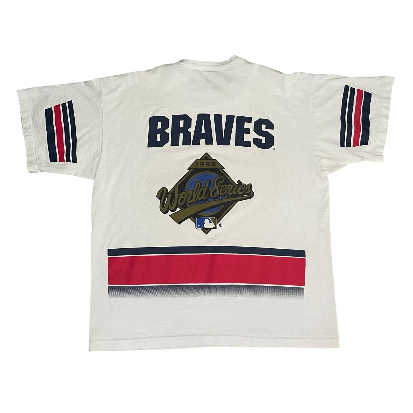 Vintage Atlanta Braves 1995 WS Champions AOP shirt size 2XL