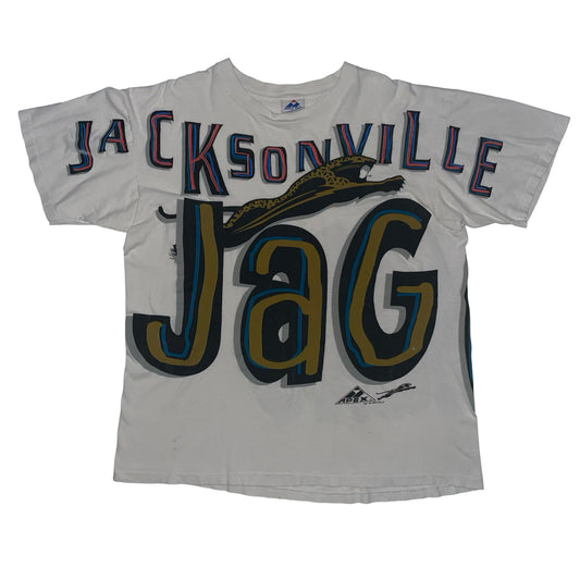 Vintage Jacksonville Jaguars 1993 banned logo AOP shirt size XL