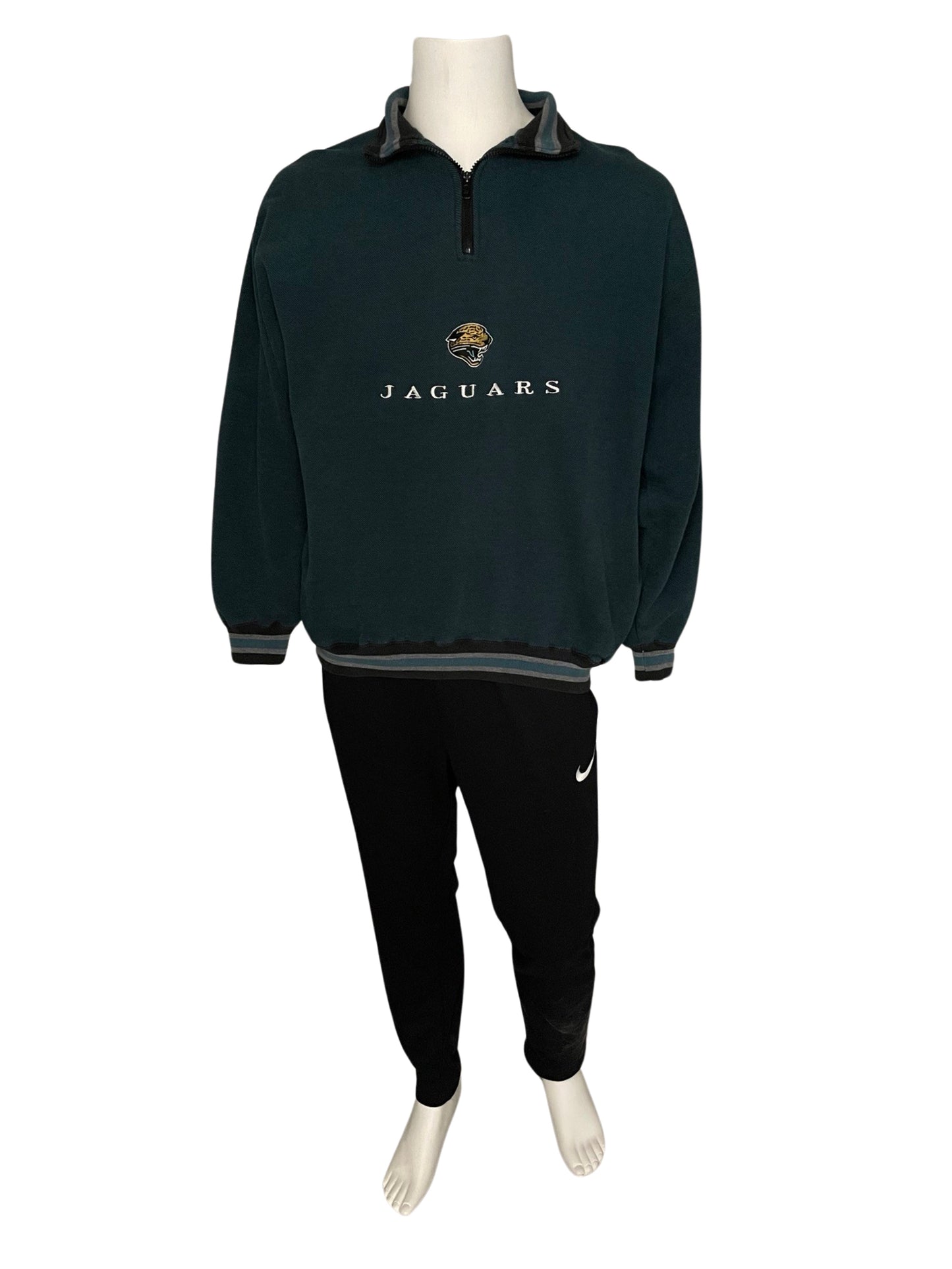 Vintage Jacksonville Jaguars quarter zip sweatshirt size LARGE