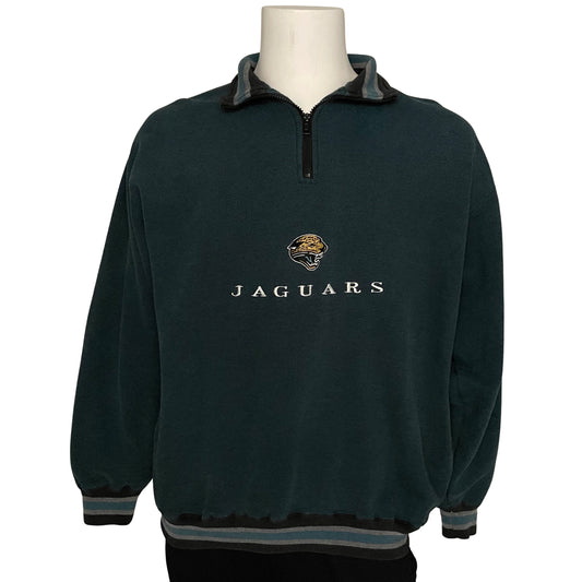 Vintage Jacksonville Jaguars quarter zip sweatshirt size LARGE