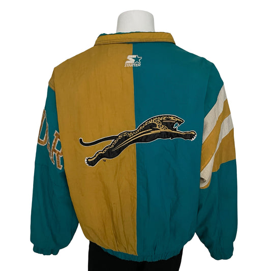 Vintage Jacksonville Jaguars banned logo STARTER jacket size LARGE