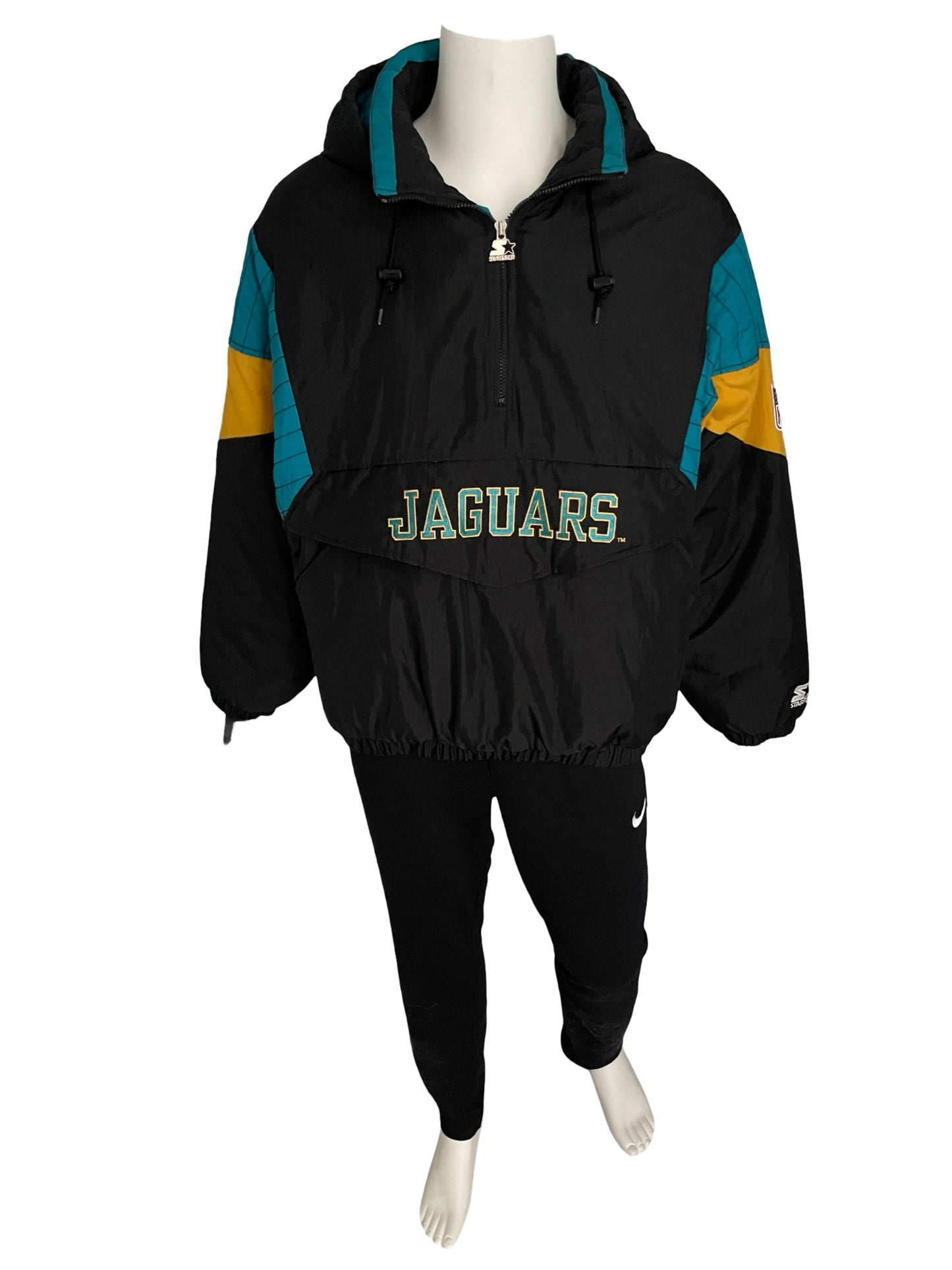 Vintage Jacksonville Jaguars DEADSTOCK banned logo STARTER jacket size XL