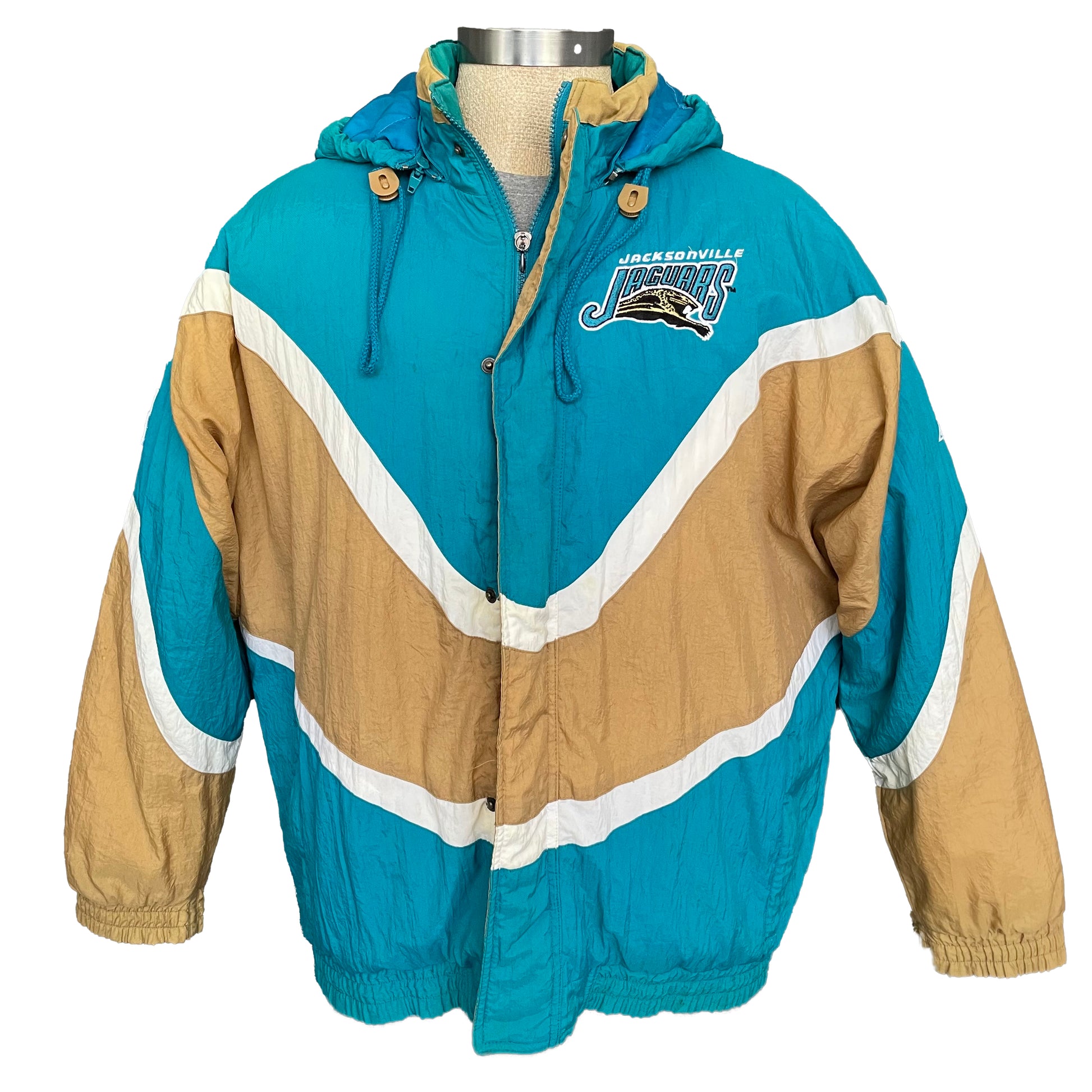 Jacksonville Jaguars APEX banned logo puffer jacket size LARGE