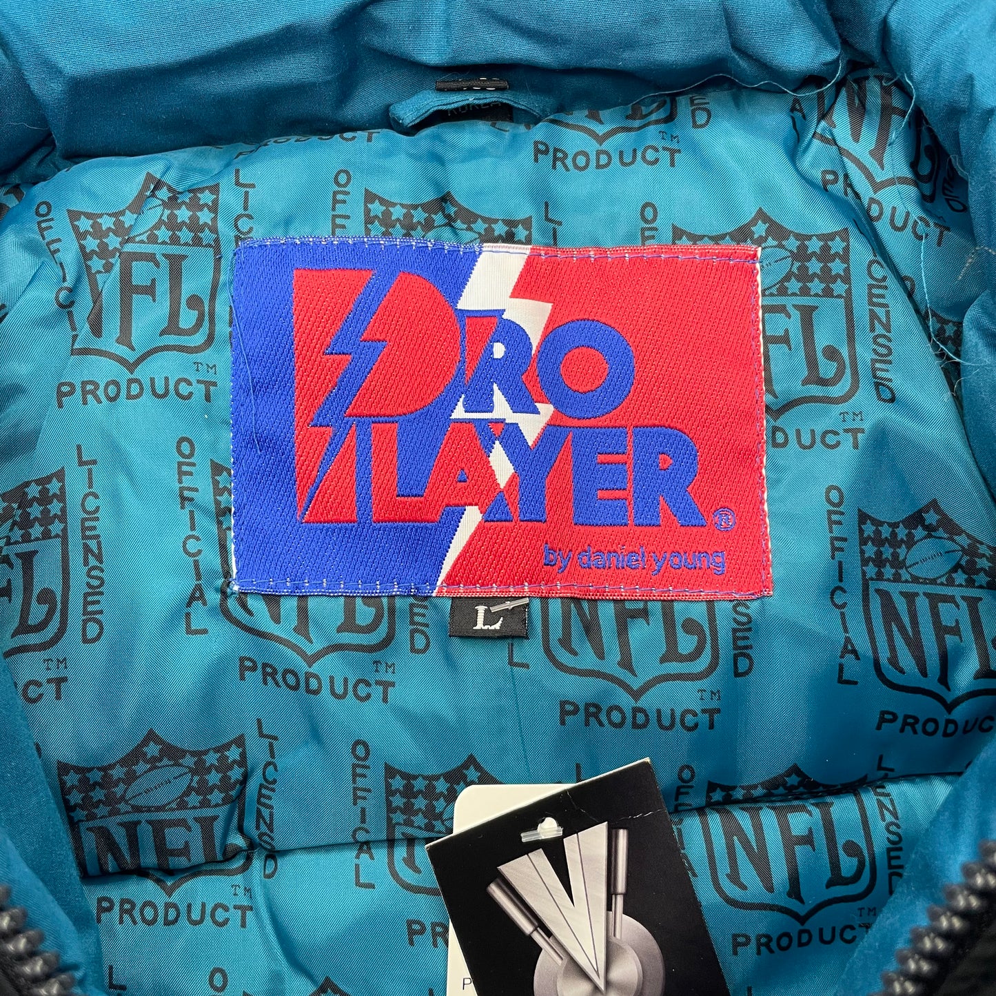 Jacksonville Jaguars PRO PLAYER by Daniel Young banned logo DEADSTOCK puffer jacket size LARGE